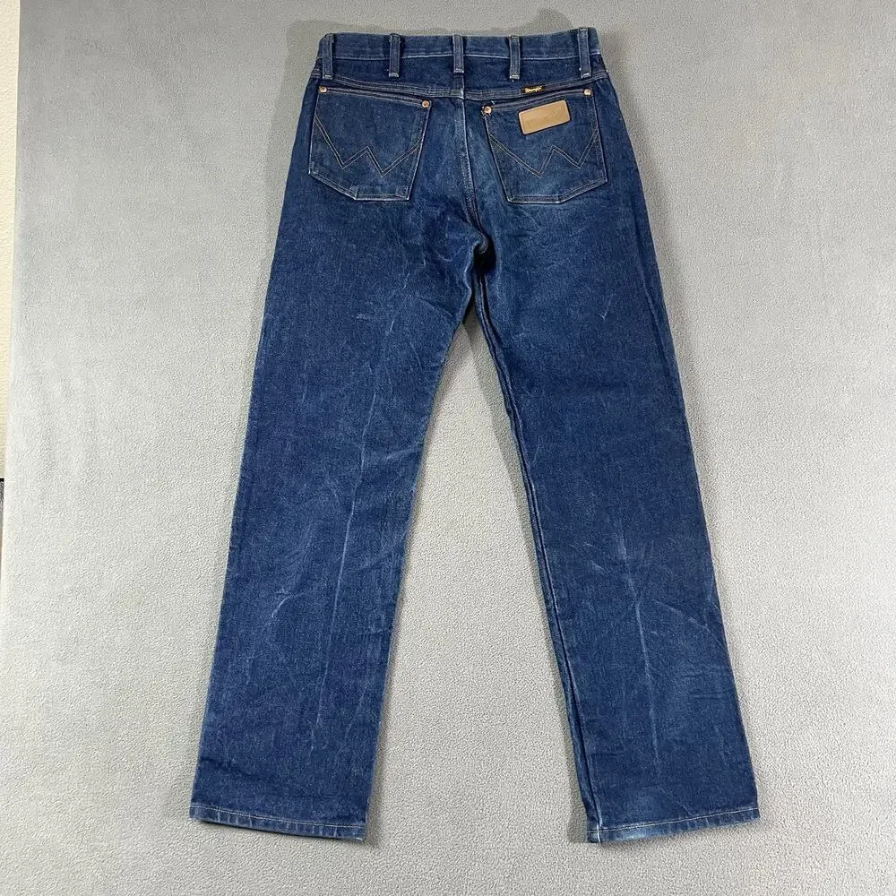 Wrangler Jeans Mens 30X31 Blue 13MWZ Faded Western Rodeo Cowboy Workwear